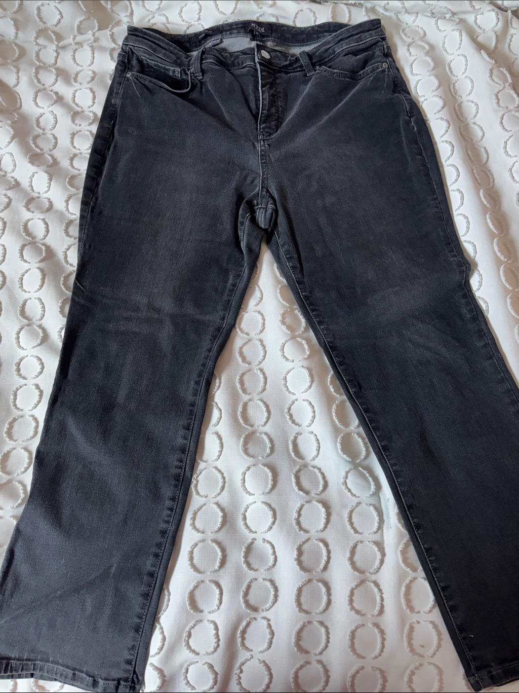 Nydj Black Straight-Leg Jeans